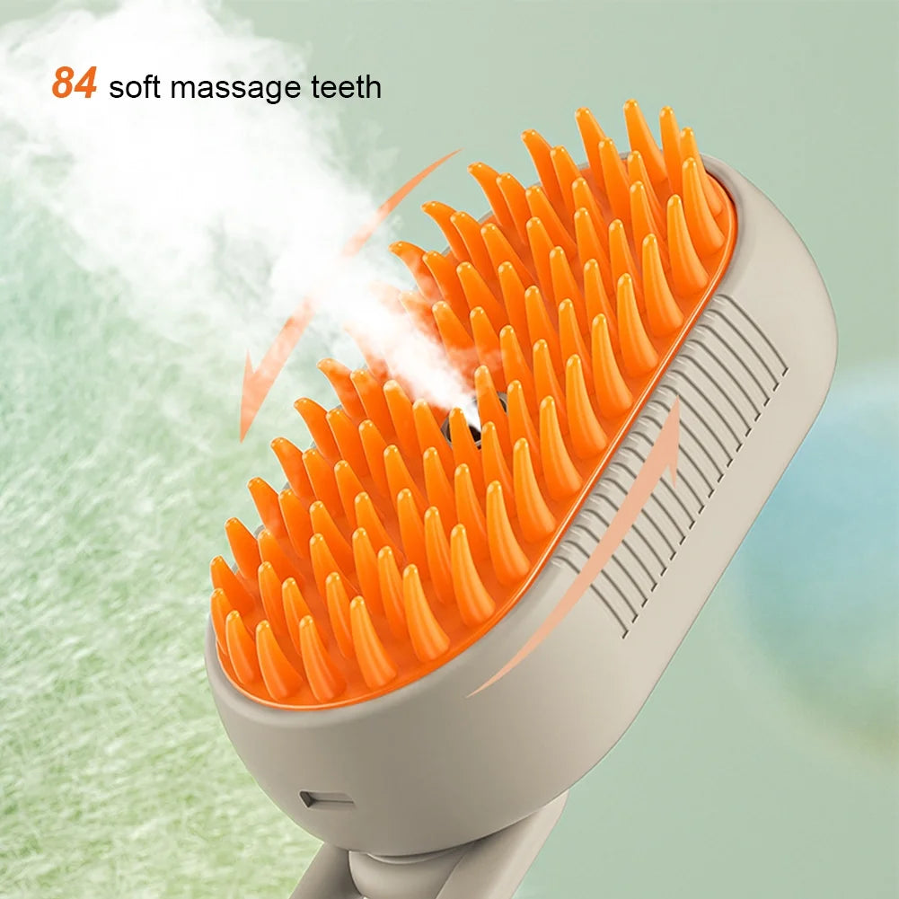 Electric Cat Steam Brush β 3-In-1 Pet Grooming Comb with Water Spray for Cats and Dogs, USB Rechargeable