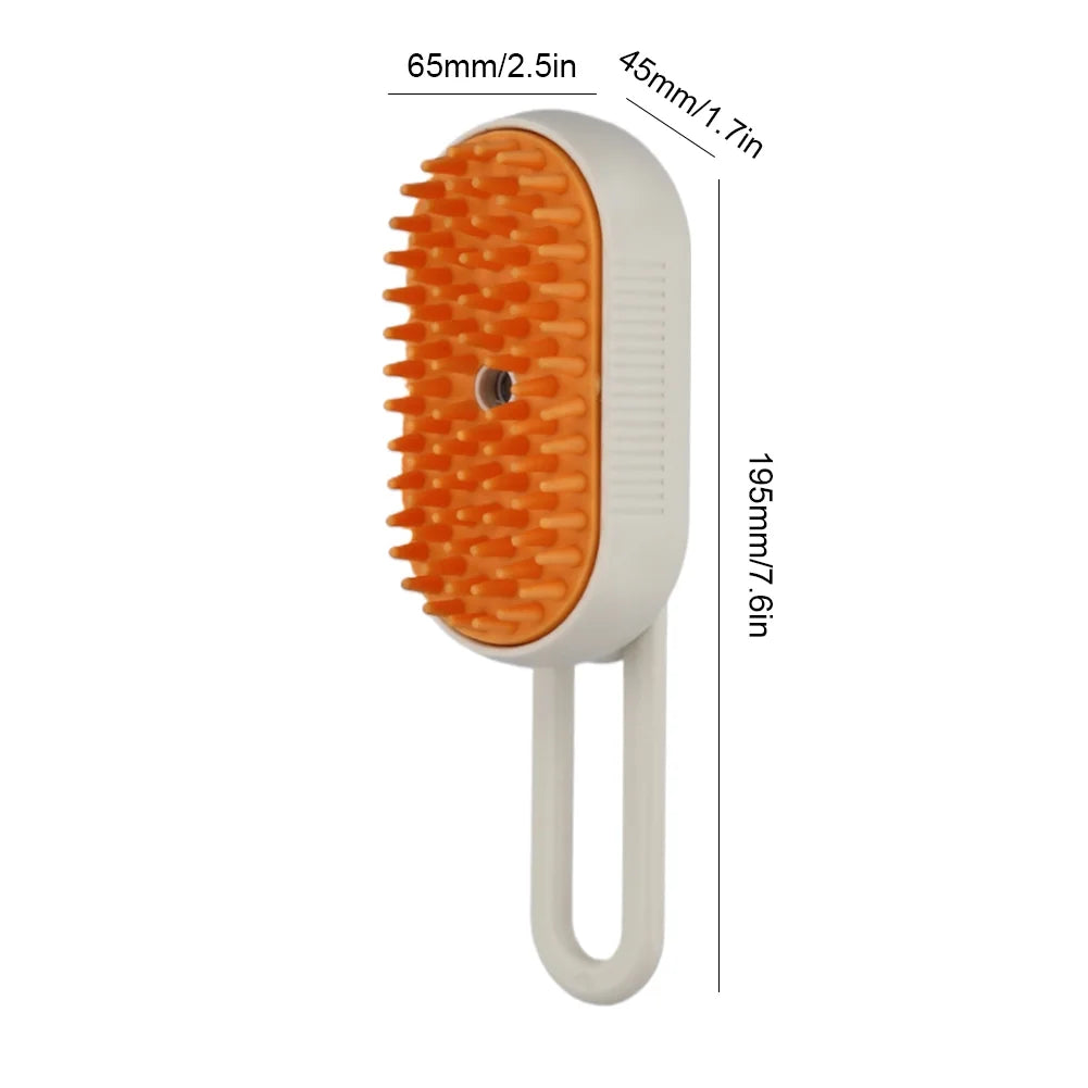 Electric Cat Steam Brush β 3-In-1 Pet Grooming Comb with Water Spray for Cats and Dogs, USB Rechargeable