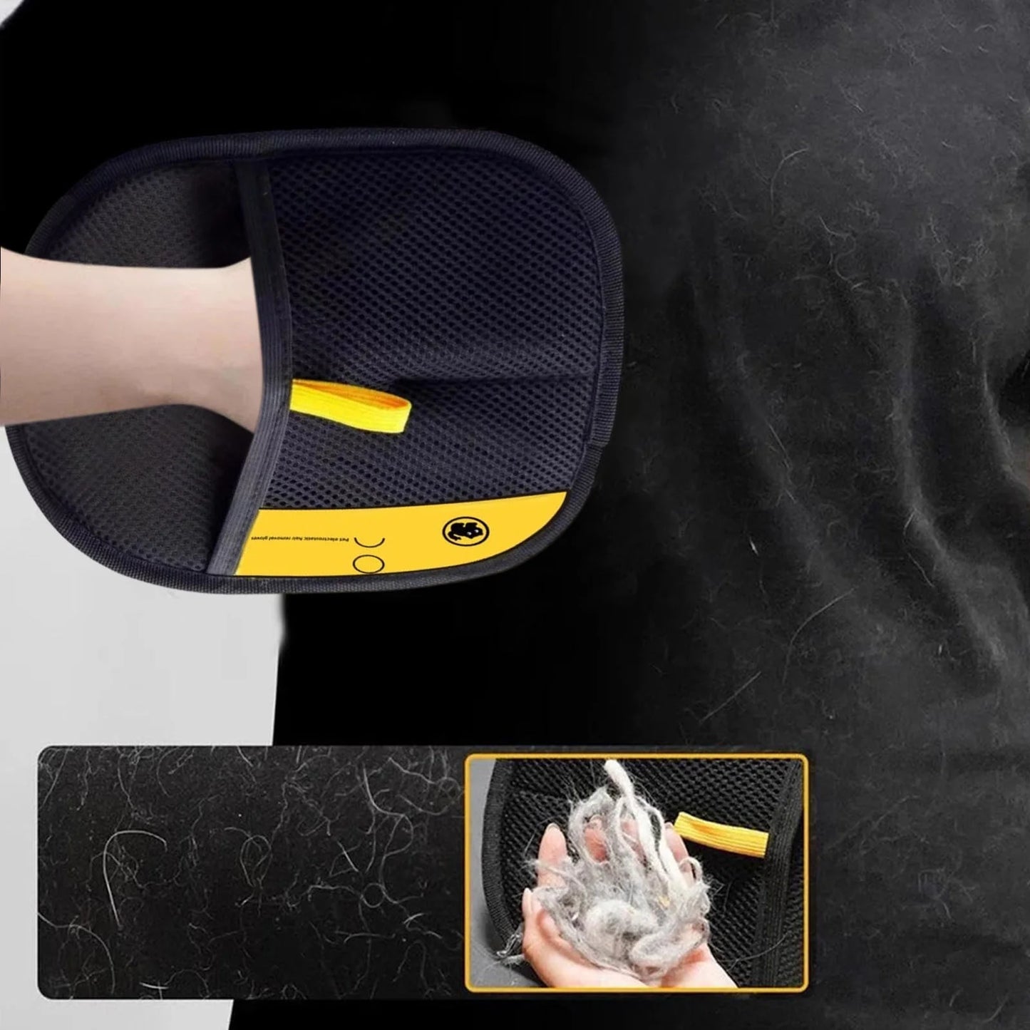Double-Sided Pet Grooming Glove | Reusable Hair Remover for Dogs & Cats | Pack of 3